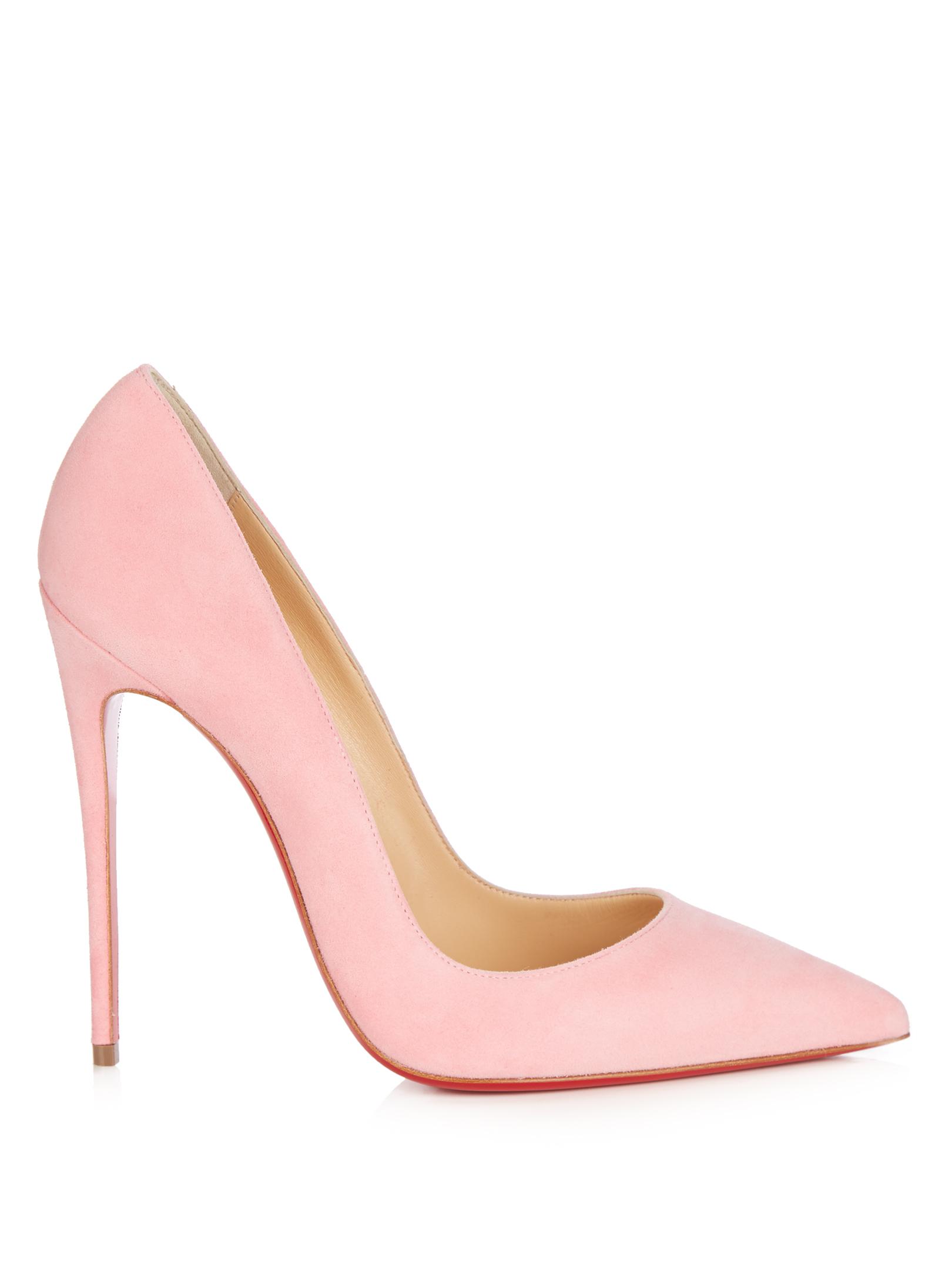 Christian Louboutin So Kate suede 120mm Pumps in Light Pink (Pink 